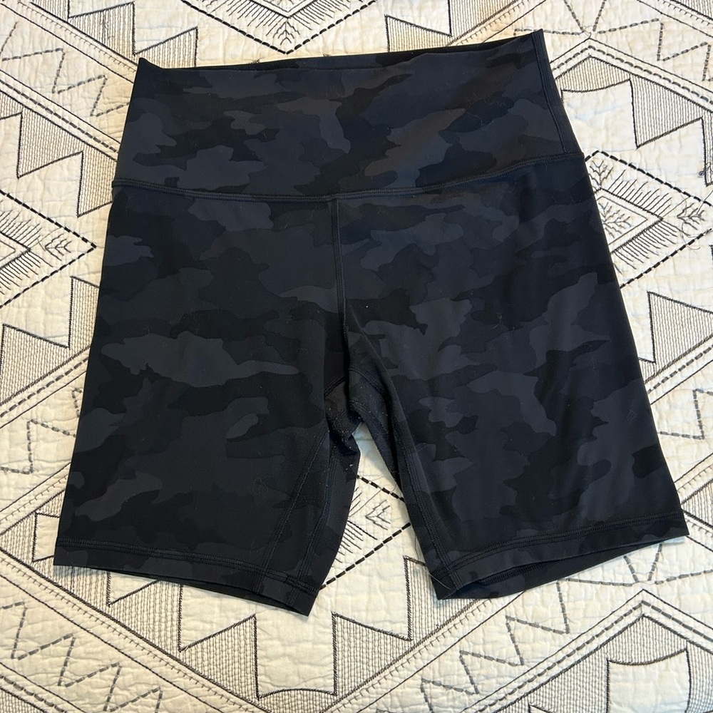 Lululemon Athletica Dark Camo Bike Shorts